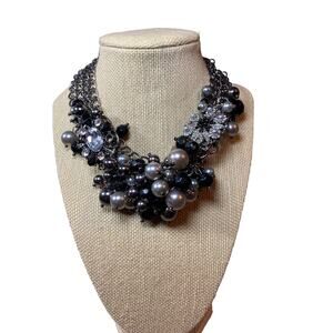 Glam Sparkles New Year's Eve Party 4 Chain Necklace Multiple Size Shape Stones